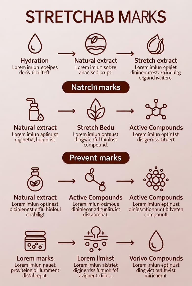Tabla de ingredientes antiestrias ordenados por nivel de evidencia cientifica: centella asiatica, retinol, rosa mosqueta y mantecas