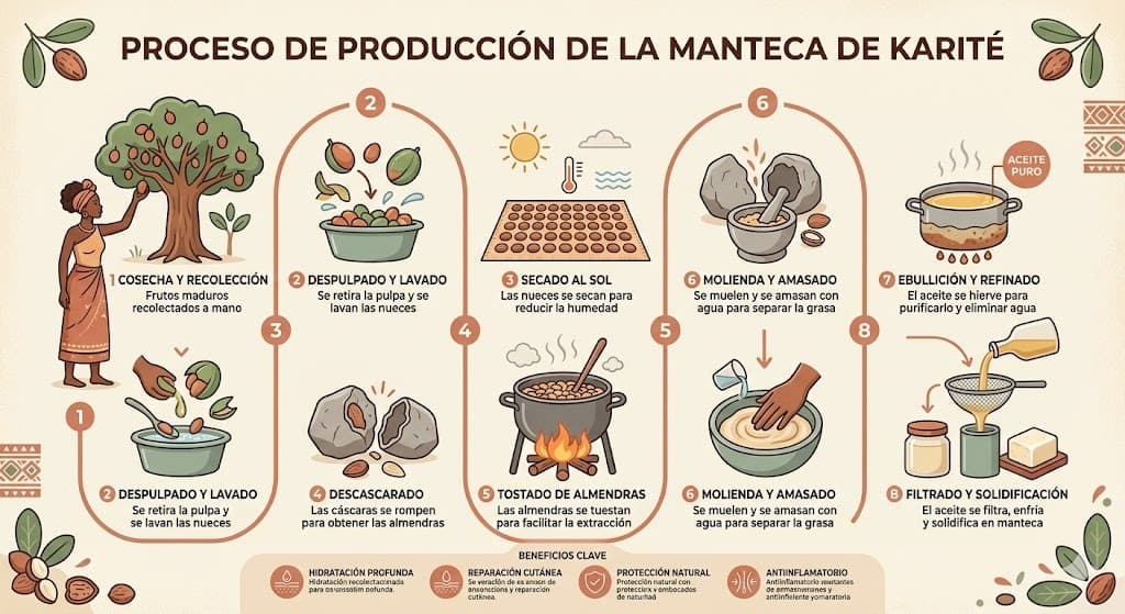 Sebo de res vs manteca de karite: proceso de obtencion y comparacion de perfiles lipidicos para piel seca