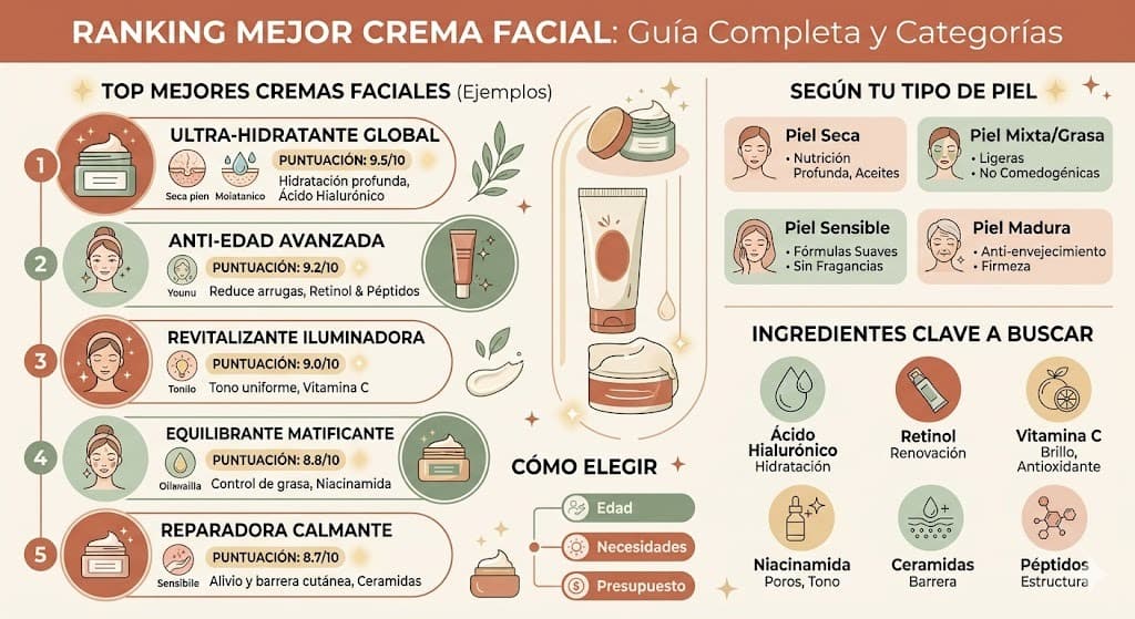Ranking de las mejores cremas faciales para piel seca en Mexico: top 7 productos con precio, textura y donde comprar cada uno