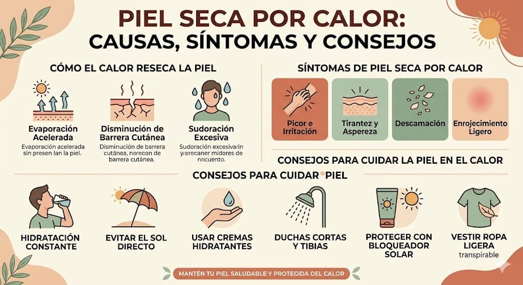 Ciclo de deshidratacion cutanea en temporada seca: como el frio y la calefaccion aceleran la perdida de agua en la piel