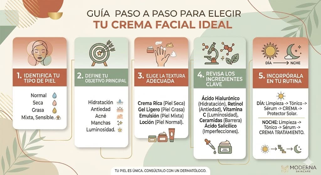 Guia visual para elegir crema segun nivel de resequedad, zona del cuerpo y clima de tu ciudad en Mexico
