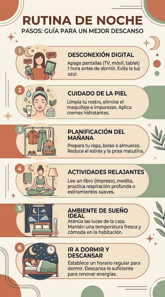 Rutina nocturna para piel seca: doble limpieza, tratamiento y crema nutritiva