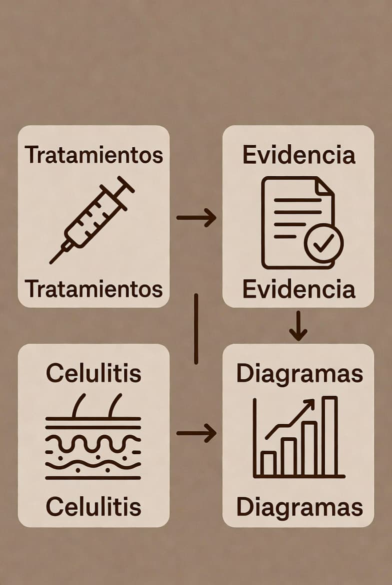 Escala de tratamientos para celulitis ordenados por nivel de evidencia: desde cremas topicas hasta subcision profesional