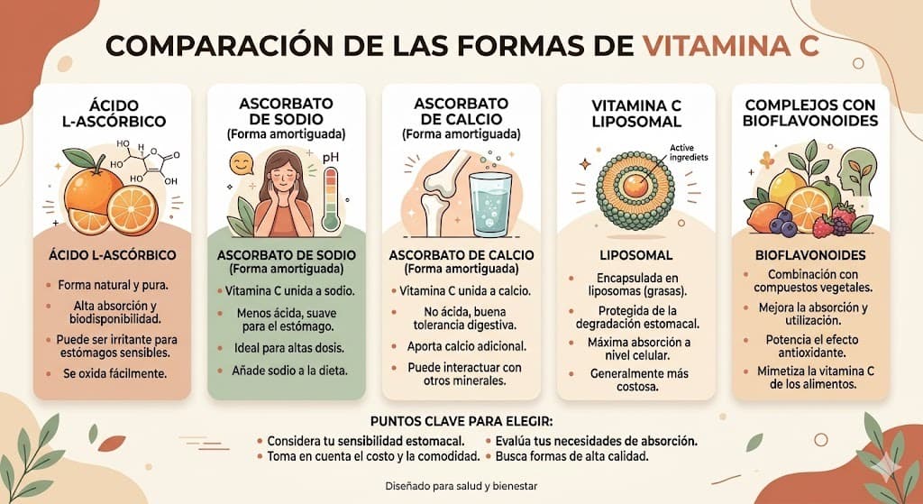 Comparacion de las principales formas de vitamina C en serums: acido ascorbico, ascorbyl glucoside y derivados — eficacia, estabilidad e irritacion